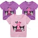 Sanrios Kuromi Säugling Mädchen Nummer T-Shirt Baby Geburtstag Baumwolle T-Shirt rosa lila T-Shirts