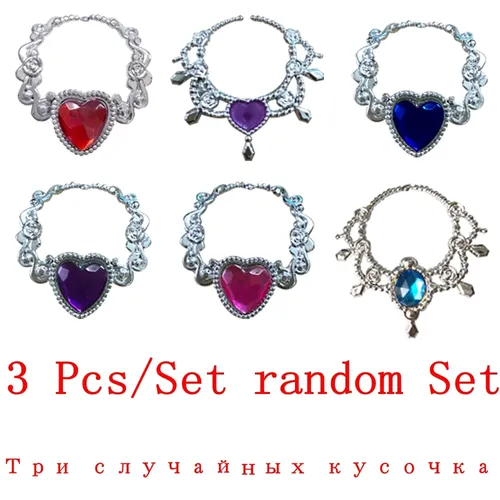 3 Teile/satz Mode Kristall Plasti Halskette Für 1/6 Puppe Zubehör Prinzessin Puppe Schmuck Halskette