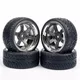4Pcs For HSP HPI RC 1:10 on Road Drift Racing Car PP0038 12mm Hex Tires&Wheel