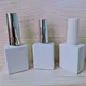 3-50pcs 15ml Nail Polish Bottle Nail Gel Container Glass Nail Glue Packing White Square Silver Cap