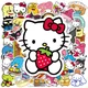 10/30/50pcs Anime Sanrio Hello Kitty Pompom Purin Kuromi Stickers Decal Decorative Stationery Car