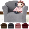 1 Seat Soft Armchair Couch Cover Solid Color Elastic Stretch Settee Mini Size Slipcover Sofa