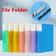 A4 Transparent File Folder Display Book 2 Hole Binder Folders Pink Blue Black Waterproof Document