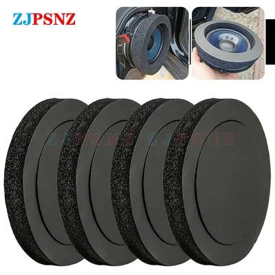 Car Speaker Sealing Ring Self Adhesive Car Bass Door Trim Sound Insulation Cotton Audio Speaker Sound Insulation Ring 4/5/6.5 In