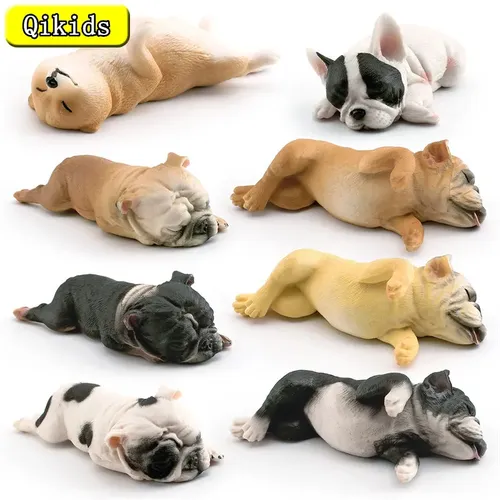 Neue Mini Französisch Bulldogge Modell Hund Figur Tiermodell Spielzeug Figur solide Home Decoration