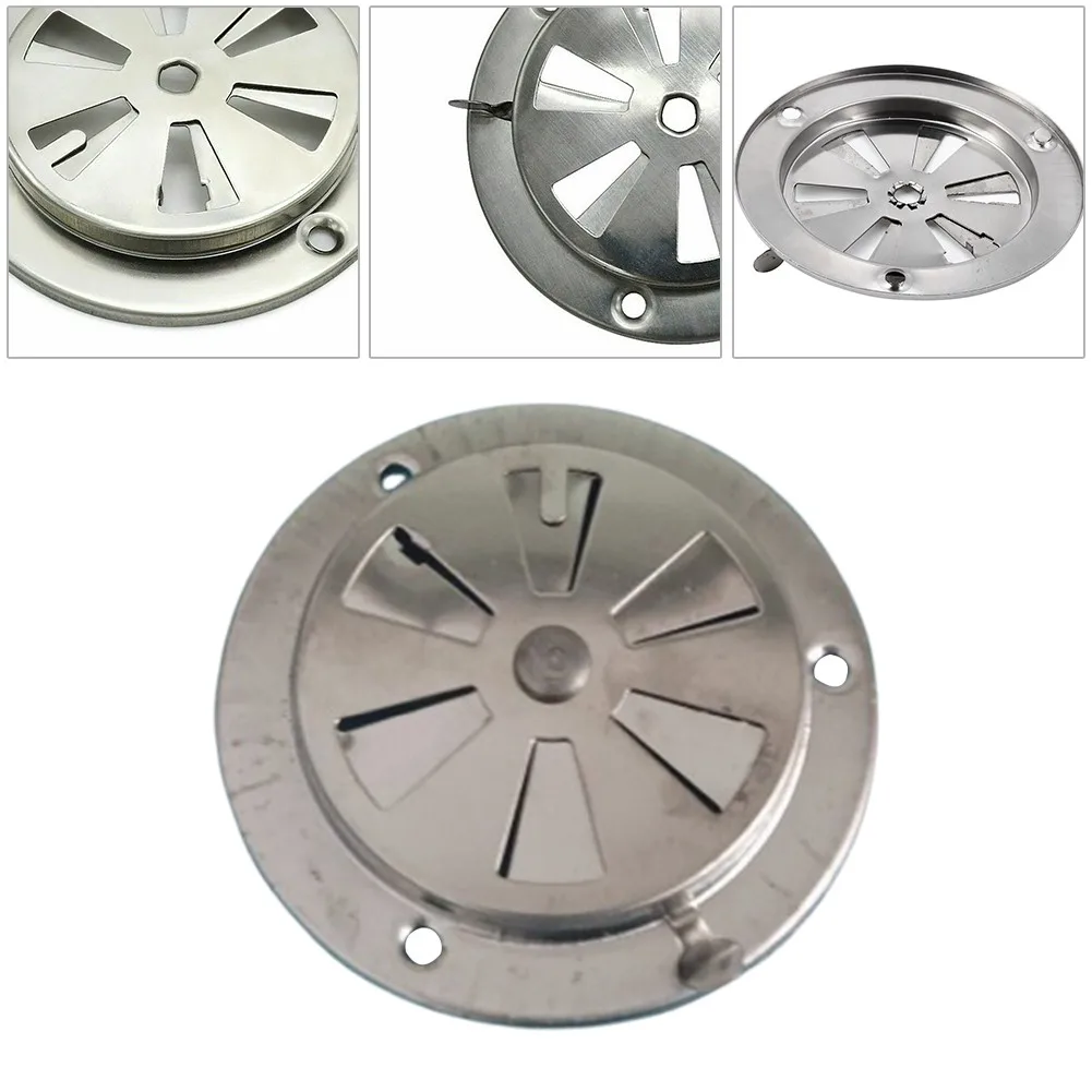 1 pc 95mm silber verstellbares Entlüftung gitter runde Lüftungs gitter abdeckung Grill Grill Raucher Abluft ofen