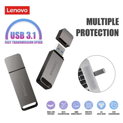 Lenovo USB 3 1 Flash-Speicher 2TB USB-Stick Typ C otg Schlüssel USB-Speicher 1TB 256GB Pen drive