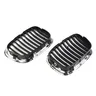 1Pair Grilles For BMW E39 5-series 525 530 535 540 M5 1998-2003 Front Chrome Black Grille Grill