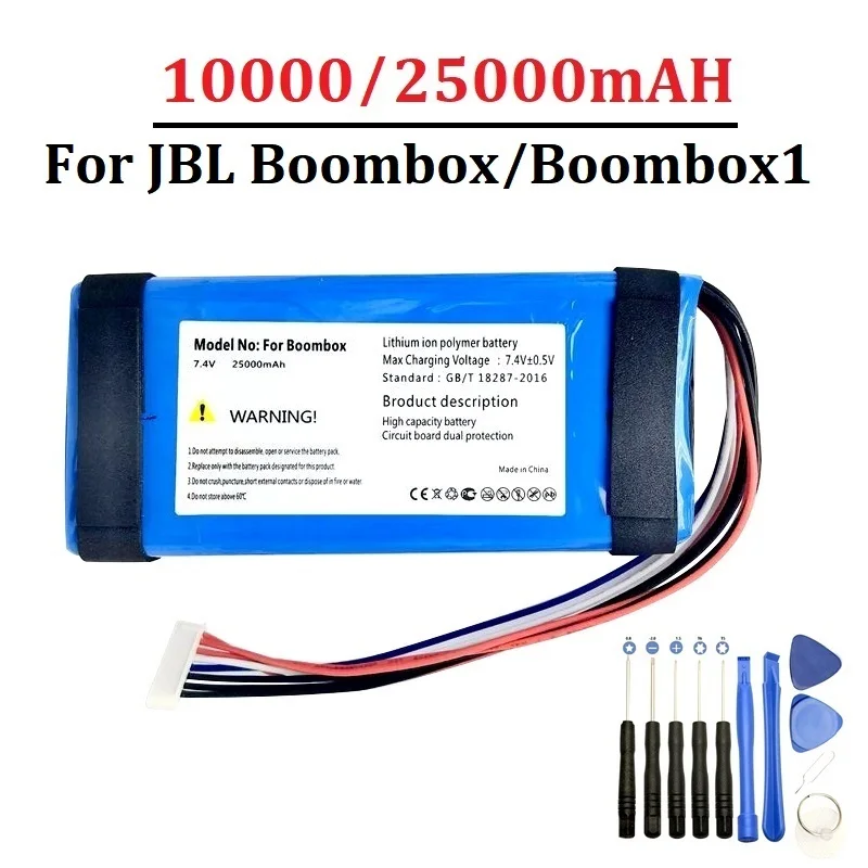 10000/25000 mAh für JBL Boombox Boombox 1 GSP 0931134 01 7,4 V Li-Ionen-Akku Boombox1 Boombox 1 Player Lautsprecher-Akkus Image