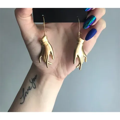 Große Hand Aussage Ohrring Viktorianischen Hand Ohrringe Vintage Stil Einzigartige Ohrringe