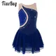 Girls Figure Skating Dress Glitter Sleeveless Ballet Dress Jersey Body Leotard with Rhinestone