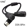 DIN 8-Pin MIDI Cable Splitter Y Cable Adapter One 8-Pin Male to Two 8pin 2 Female Cable 30cm/0.3m