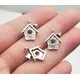 40pcs/lot--17x13mm Birdcage Pendant Antique Silver Plated Bird House Charms For DIY Supplies Jewelry