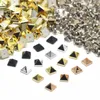 Kalaso 100 Sätze 6mm Silber schwarz Roségold vergoldet abs Pyramide quadratische Punk Nieten Nieten Spikes für Schuhe Tasche Kleidungs stück Dekor