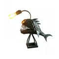 Creative Angler Fish Desk Lamp Shark Desktop Night Light USB Metal Art Lantern Table Decoration