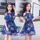 Mädchen Kleid Sommer Teen Blumenmuster Strand kleid für Mädchen Böhmen Prinzessin Kinder Kleider