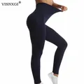 VISNXGI Sexy Frauen Leggings Push-Up Fitness Dünne Hohe Taille Nahtlose Jeggings Hosen Solide Dünne