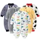 Infant Kids Flannel One Piece Pajamas Baby Boys Girls Cartoon Sleeping Bags Newborn Winter Indoor