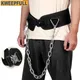 1Pcs Sports Dip Belt with Chain for Men Women Weight Belt with Steel Chain Safely Lifting up to