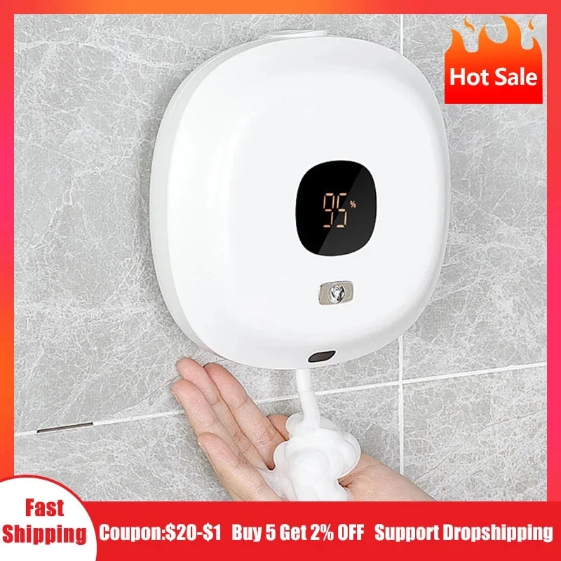 Neue Seife Dispenser Wand Montiert Touchless Schaum Seife Dispenser Automatische Induktion Hand Sanitizer Maschine Für Hotel Haushalt