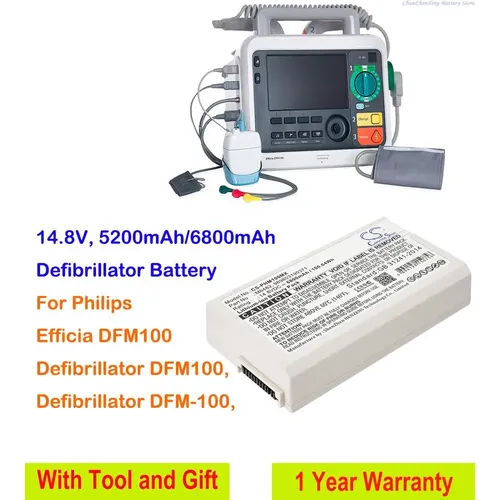 Cameron Sino 5200mAh/6800mAh batterie M6482 für Philips Defibrillator DFM100 Defibrillator DFM-100