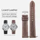 Handmade Ultra-thin Lizard Leather Watchband 18 19 20 22MM Soft Genuine Leather Bracelet Premium