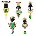 Exotic Egyptian King Medieval Brooches High Quality Alloy Lapel Pin Women's Vintage Corsage African