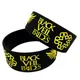 1 PC Black Veil Brides With Angel Wings Silicone Bracelet 1 Inch Wide Band