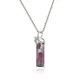 925 Sterling Silver 2 Carats natural amethyst Pendant Women Natural purple Gemstone 45cm Necklace