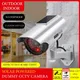 Fake CCTV Bullet Camera Solar Powered Dummy Waterproof Camera Red Flashing Led Scare The Thief