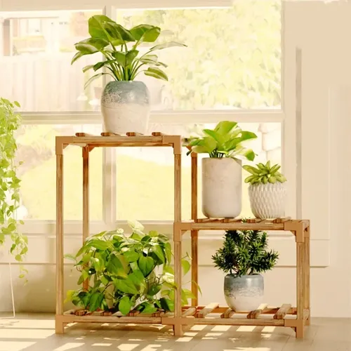 Zimmer pflanzen halter Montage regal Holz regal Pflanzens tütz basis für Pflanzen töpfe Displayst