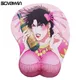 Sovawin JOJO Kreative Cartoon Anime 3D Maus Pad Sexy Brust Gel Silikon Mauspad Mit Handgelenk Rest