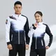 Women Men Badminton Tennis Jackets Black White Patchwork 2023 Autumn Winter Sports Ping Pong Table