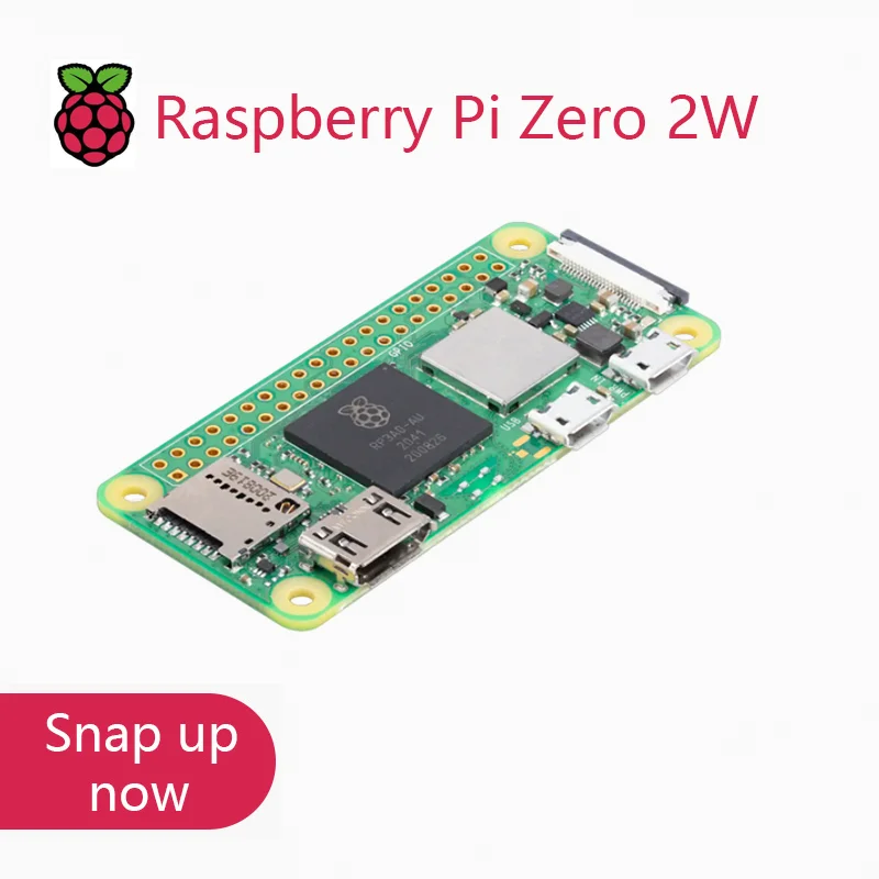 Raspberry Pi Zero 2W 1GHz Quad-Core 64-Bit Arm Cortex-A53 CPU 512 MB SDRAM Bluetooth BLE&WiFi Pi 0 2 W mit Pin Header Case Kit Image