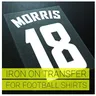 Fußball Hemd Transfer Custom Name & Anzahl Eisen auf Aufkleber für Kinder und Erwachsene Nameset