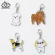 Gwwfs 10pcs/Lot Cute Animal Dog Pendant DIY Fashion Jewelry Bag Charm Pet Dog Tag Necklace Dachshund