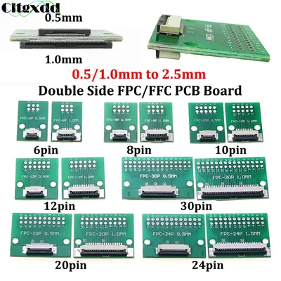 6 8 10 12 20 30 24 Pin PCB Doppelseitige FFC FPC Flex Kabel Adapter Pitch 0,5mm 1,0mm auf 2,54mm Stecker 6P 8P 10P 12P 24P