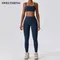 2PCS Yoga Set Nude Feeling Workout Sets Women Tracksuit Gym Push Up Fitness Running Workout