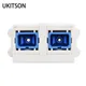 Dual SC Optical Fiber Keystone Jack UPC Female Connector Socket Module Compatible For SC Cable Wire