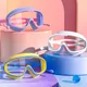 Kinder Süßigkeiten Farbe Silikon Schwimm brille Jungen Mädchen großen Rahmen wasserdichte Anti-Fog