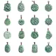 Grüner burmesischer Jadeit Anhänger Burma Jade Halskette Amulett natürlicher echter feiner Schmuck