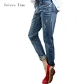 Boyfriend Jeans für Frauen heißer Verkauf Vintage Distressed reguläre Spandex zerrissene Jeans Denim