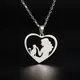 Teamer Cat and Hostess Pendant Necklaces for Women Stainless Steel Choker Fashion Jewelry Cat Lovers