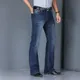 Denim Flared Jeans Herren Boot Cut Jeans hose bequeme leicht schlanke klassische lose lässige blau