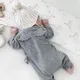 HoneyCherry Baby Girl Pajamas Cotton Bandage Angel Wings Leisure Romper European Children Clothes