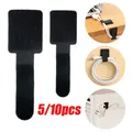 5/10pcs Self-adhesive Cable Ties Black Nylon Hook Loop Cables Cord Cable Ties Reusable Tidy Straps