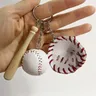 Mini Baseballs chläger Handschuh Set Handschuh Holz schläger Schlüssel bund Sportwagen Schlüssel