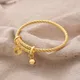 Simple Design Indian Bangles For Child Dubai Gold Color Baby Bangles Jewelry Wholesale Designer Gold