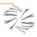 10pcs Metal Crocodile Clips 25/30/35/45/50/60mm Hair Clips Single Prong Alligator Hairpin With Teeth