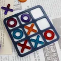 Tic Tac Toe OX Chess Game Mirror Silicone Casting Mold For DIY Resin Uv Epoxy Jewelry Tools Craft
